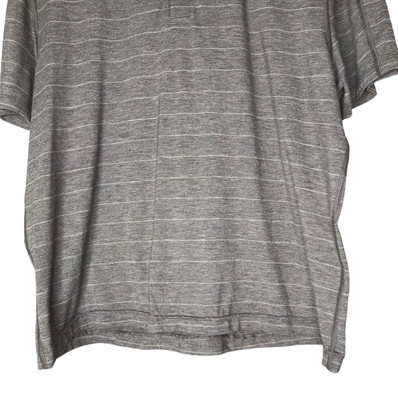Lululemon Evolution Polo Men’s Grey Stripes Golf Shirt ESTIMATED Size Large - Picture 5 of 9